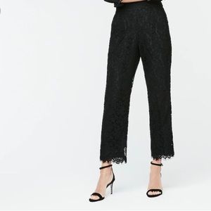 J Crew Black Lace Pull On Pants
